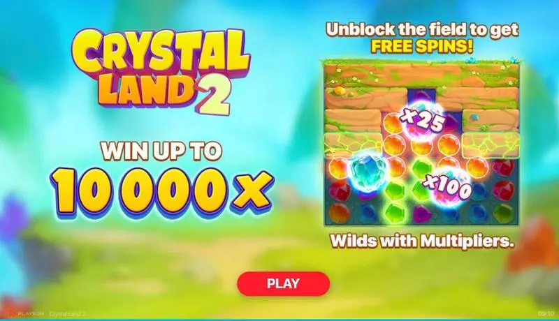 Crystal Land 2 Slots made by Playson - Introduction Screen