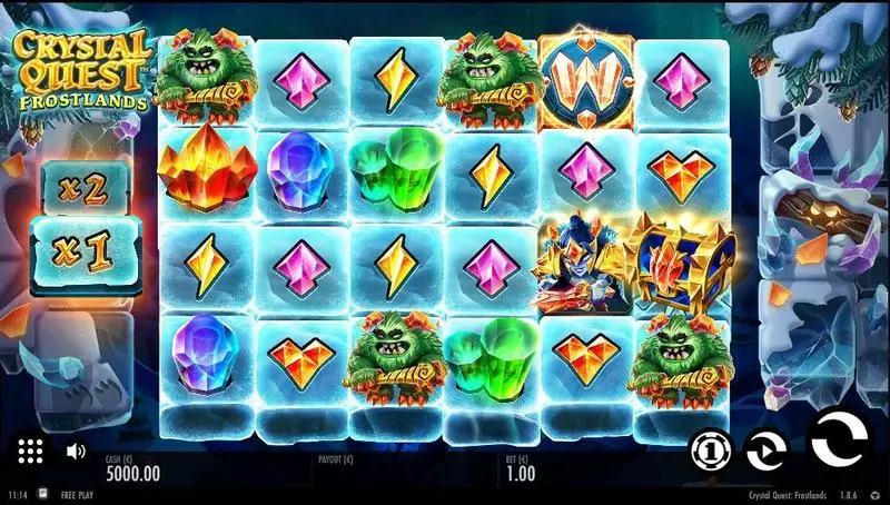 Crystal Quest: Frostlands Slots made by Thunderkick - Main Screen Reels