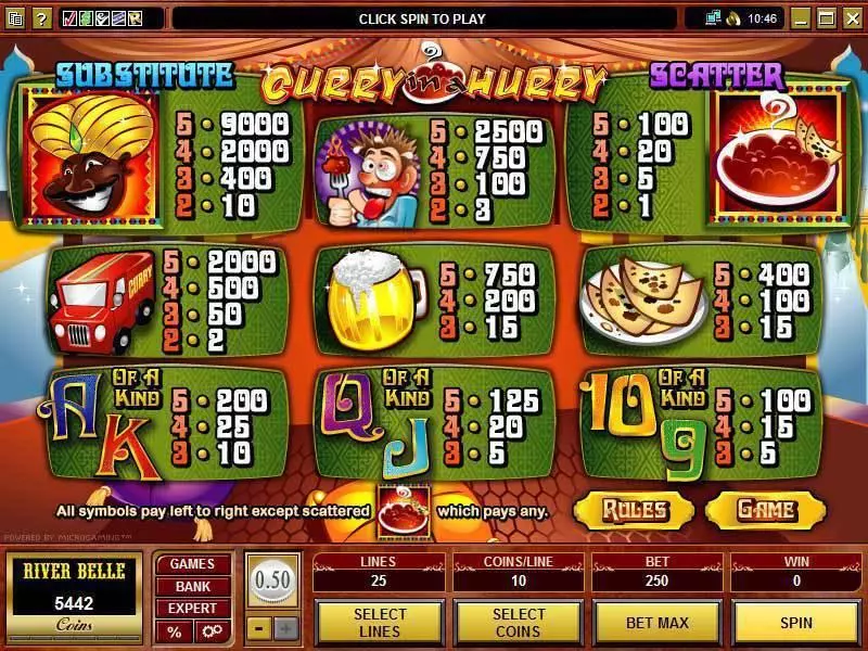 Curry in a Hurry Slots made by Microgaming - Info and Rules