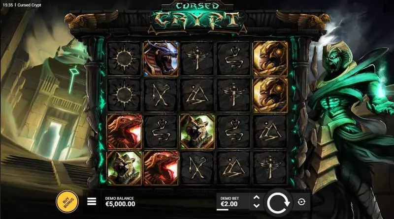 Cursed Crypt Slots made by Hacksaw Gaming - Main Screen Reels