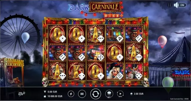 Dark Carnivale Dice Slots made by BF Games - Main Screen Reels