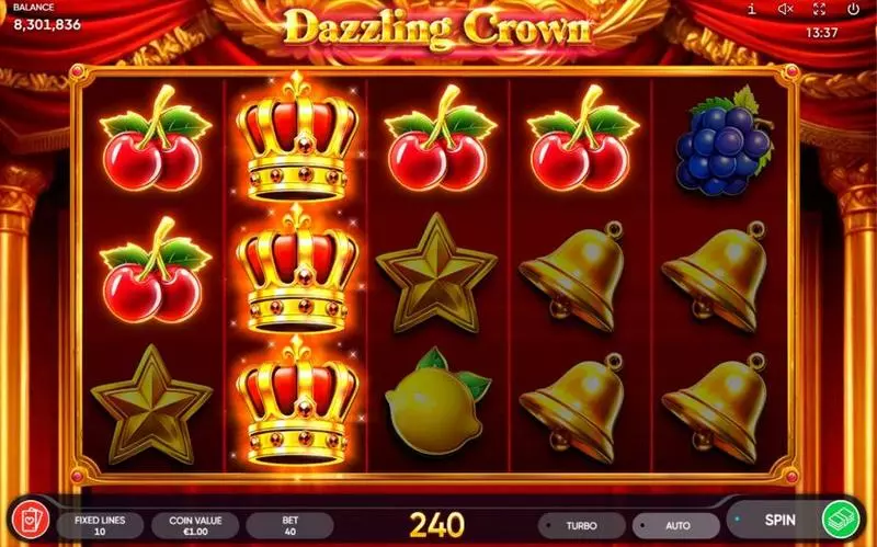 Dazzling Crown Slots made by Endorphina - Main Screen Reels