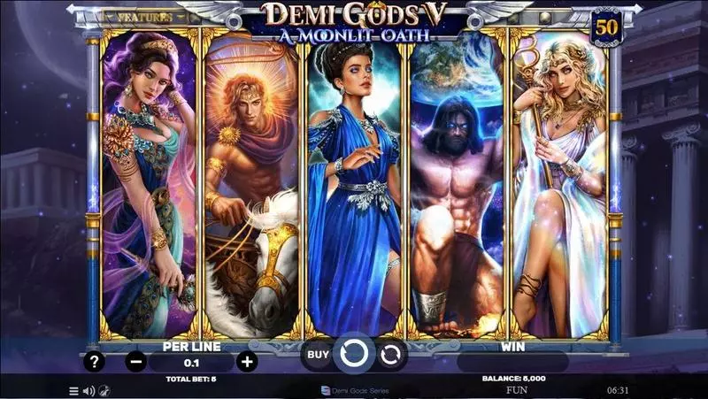 Demi Gods V – A Moonlit Oath Slots made by Spinomenal - Main Screen Reels