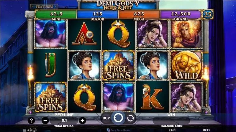 Demi Gods V – Hold and Hit Slots made by Spinomenal - Main Screen Reels