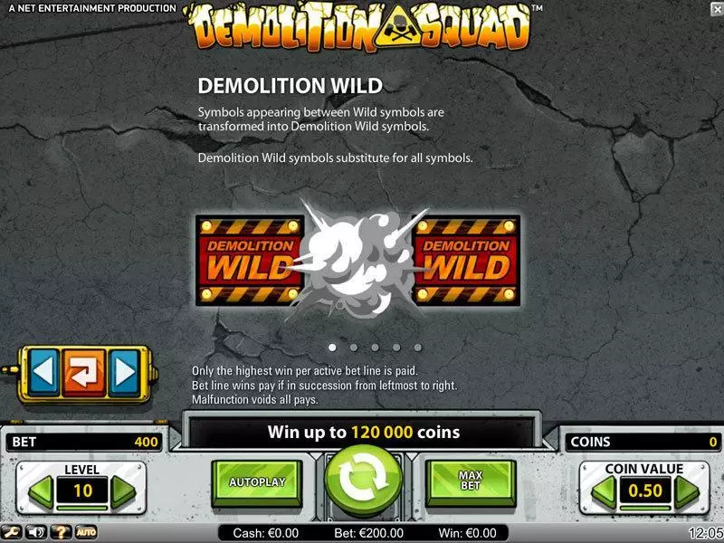 Demolition Squad Slots made by NetEnt - Bonus 1