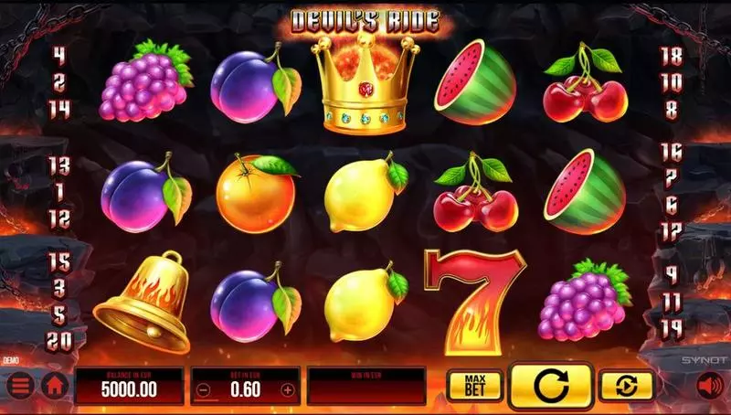 Devils Ride Slots made by Synot Games - Main Screen Reels