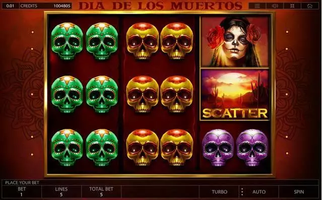 Dia De Los Muertos Slots made by Endorphina - Main Screen Reels