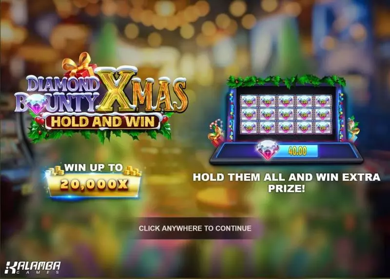 Diamond Bounty Xmas Hold and Win! Slots made by Kalamba Games - Introduction Screen