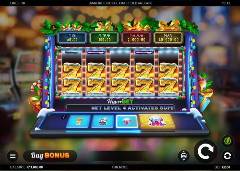 Diamond Bounty Xmas Hold and Win! Slots made by Kalamba Games - Main Screen Reels