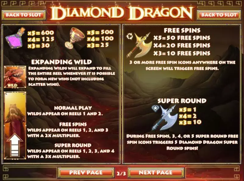 Diamond Dragon Slots made by Rival - Info and Rules