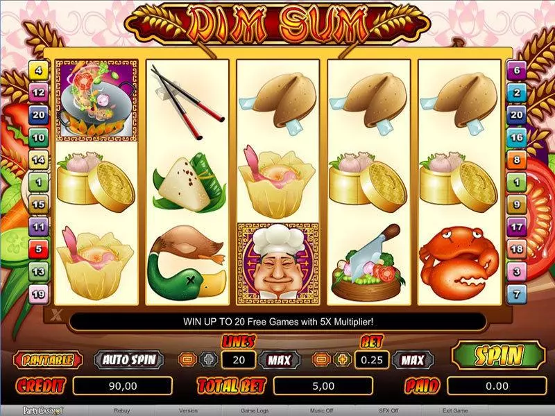 Dim Sum Slots made by bwin.party - Main Screen Reels