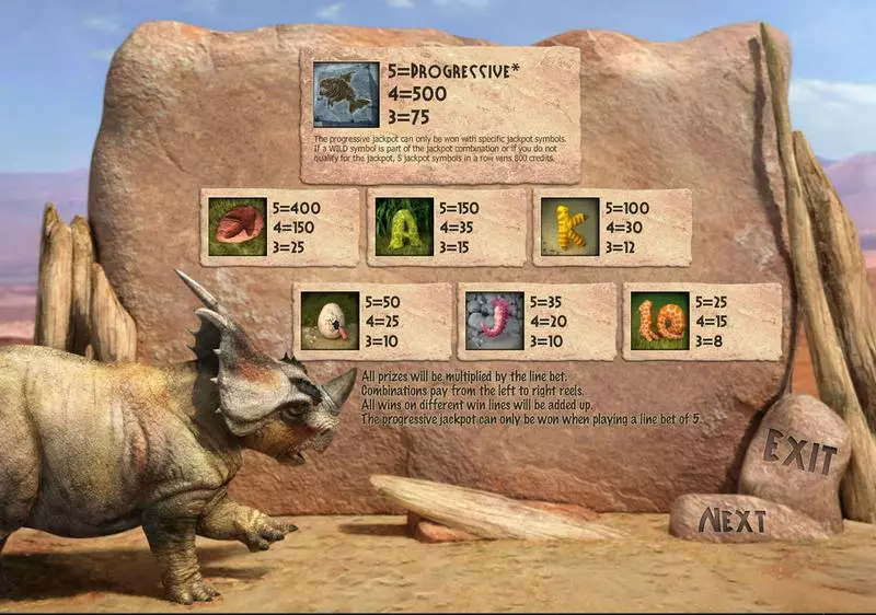 Dino's Rhino Slots made by Sheriff Gaming - Info and Rules