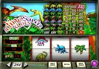 Dinosaur Slots made by PlayTech - Main Screen Reels