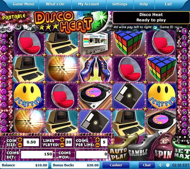 Disco Heart Slots made by Leap Frog - Main Screen Reels