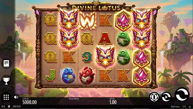 Divine Lotus Slots made by Thunderkick - Main Screen Reels