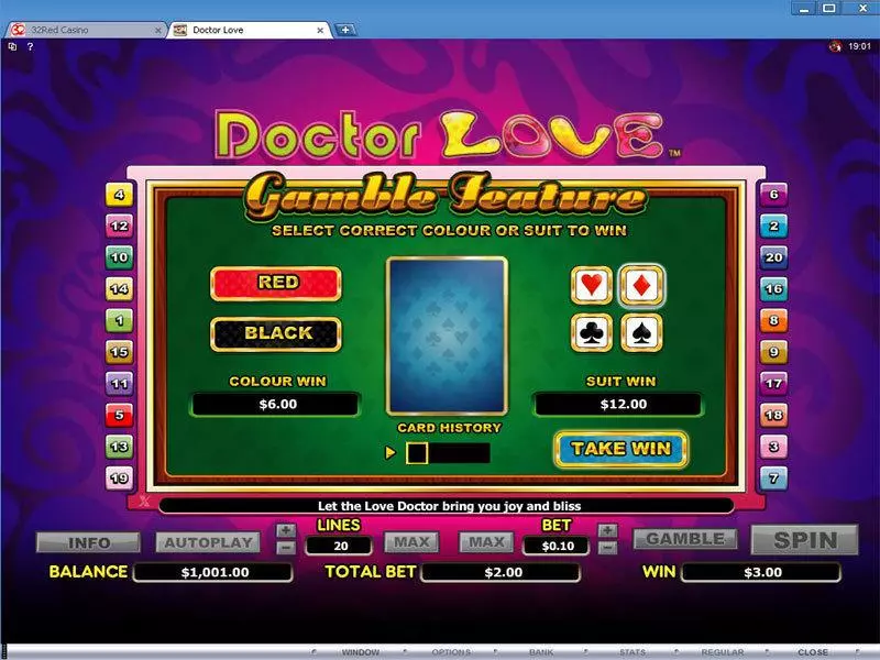 Doctor Love Slots made by Microgaming - Gamble Screen