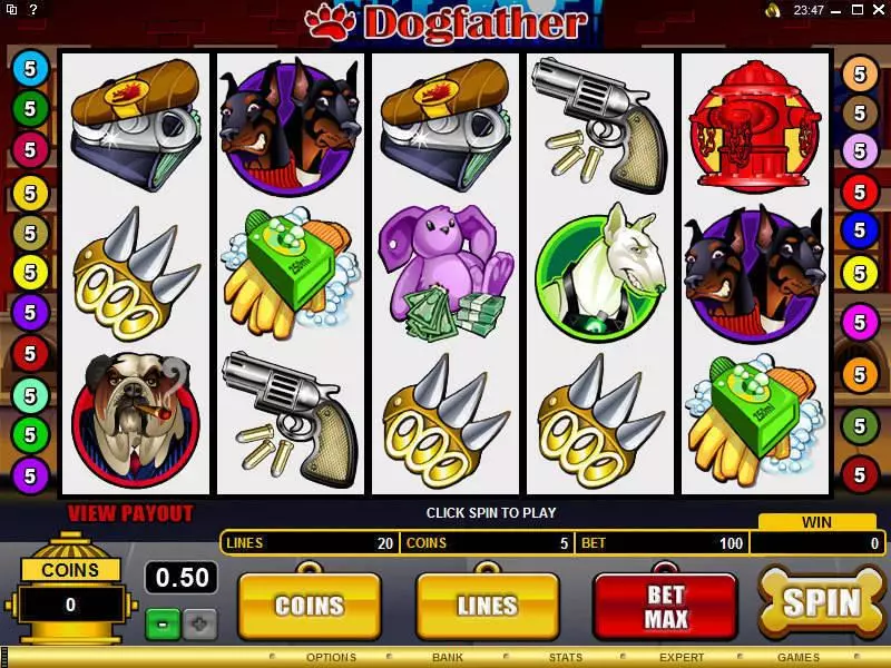 Dogfather Slots made by Microgaming - Main Screen Reels