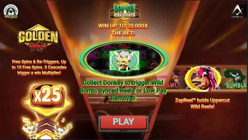 DonKey & the GOATs Slots made by AvatarUX - Introduction Screen