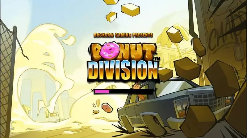 Donut Division Slots made by Hacksaw Gaming - Introduction Screen