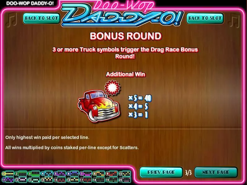 Doo-wop Daddy-O Slots made by Rival - Info and Rules