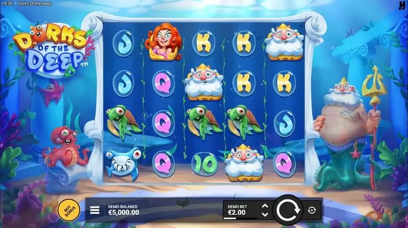 Dorks Of The Deep Slots made by Hacksaw Gaming, - Main Screen Reels