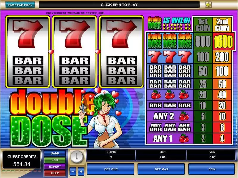 Double Dose Slots made by Microgaming - Main Screen Reels