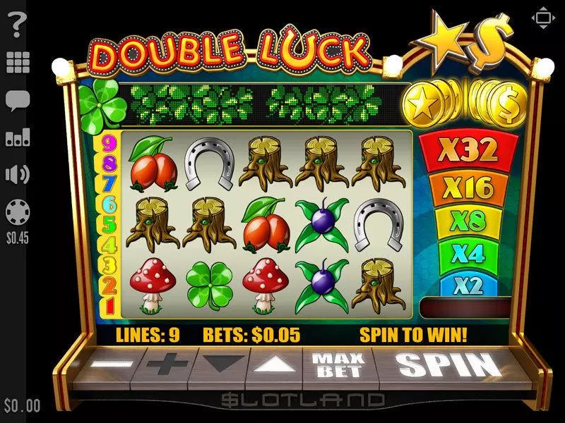 Double Luck Slots made by Slotland Software - Main Screen Reels