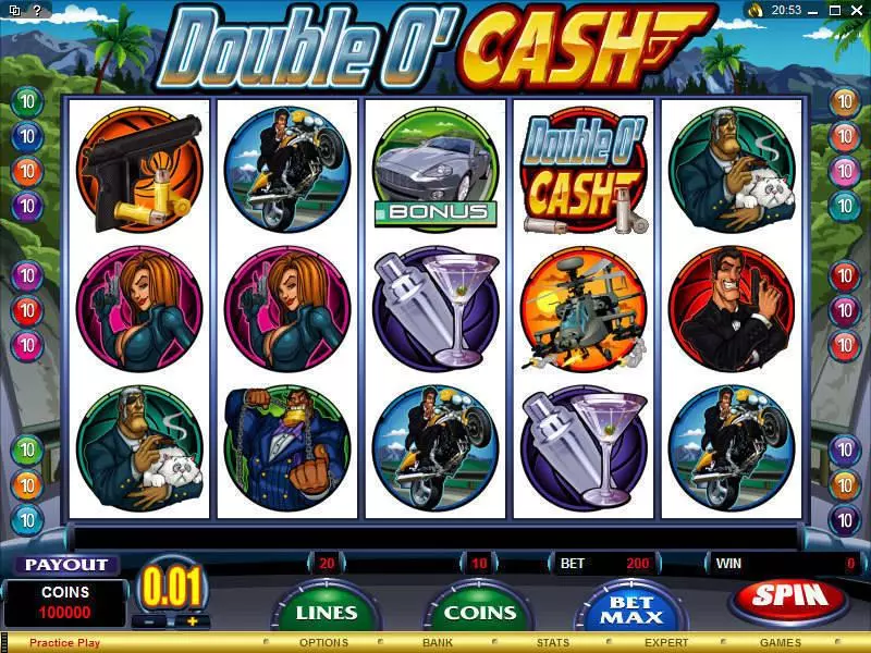 Double O'Cash Slots made by Microgaming - Main Screen Reels