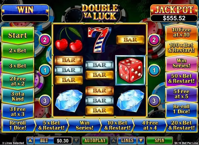 Double Ya Luck Slots made by RTG - Main Screen Reels