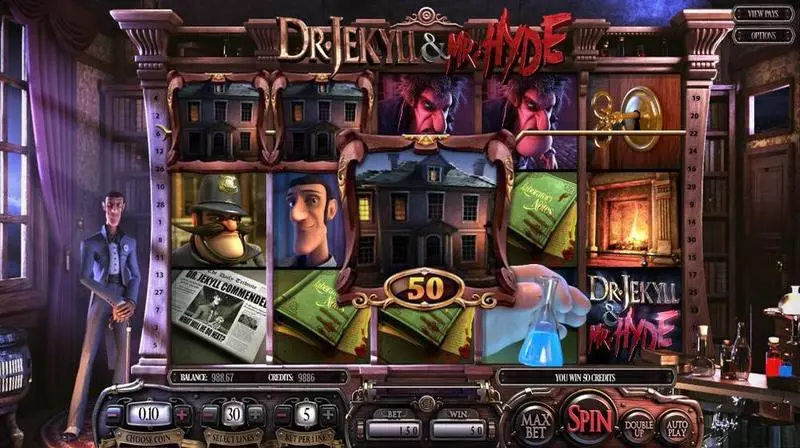 Dr. Jekyll & Mr.Hyde Slots made by BetSoft - Introduction Screen