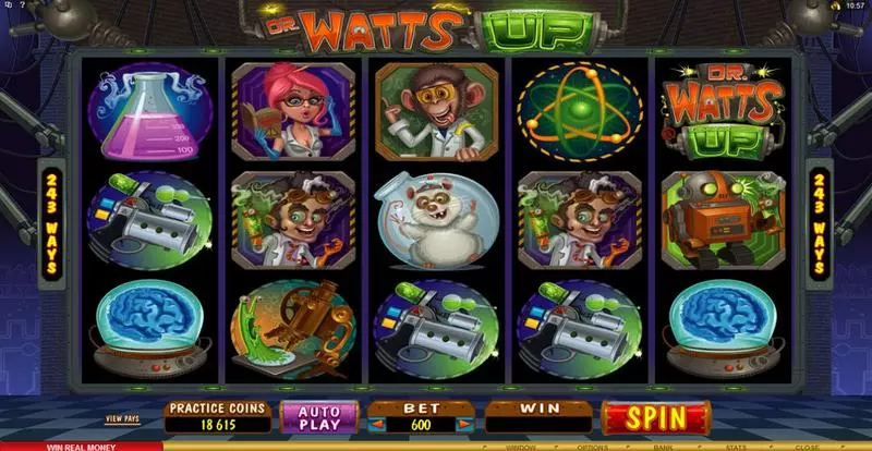 Dr. Watts Up Slots made by Microgaming - Main Screen Reels
