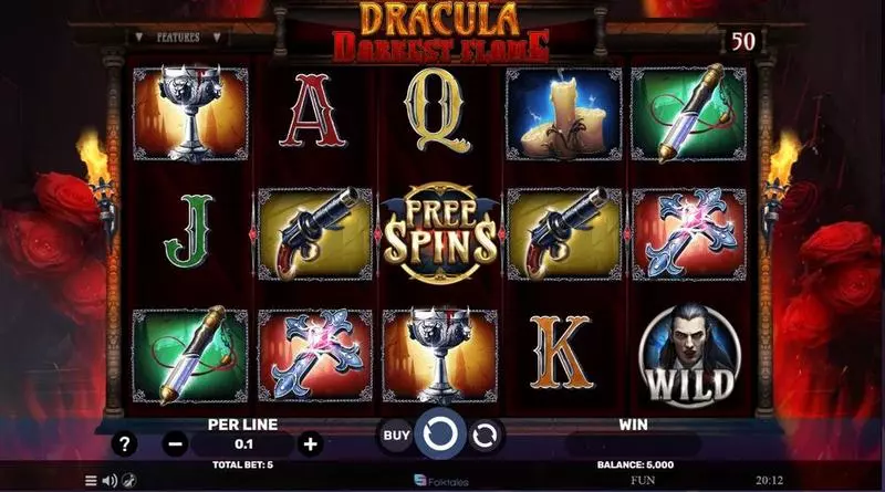 Dracula – Darkest Flame Slots made by Spinomenal - Main Screen Reels