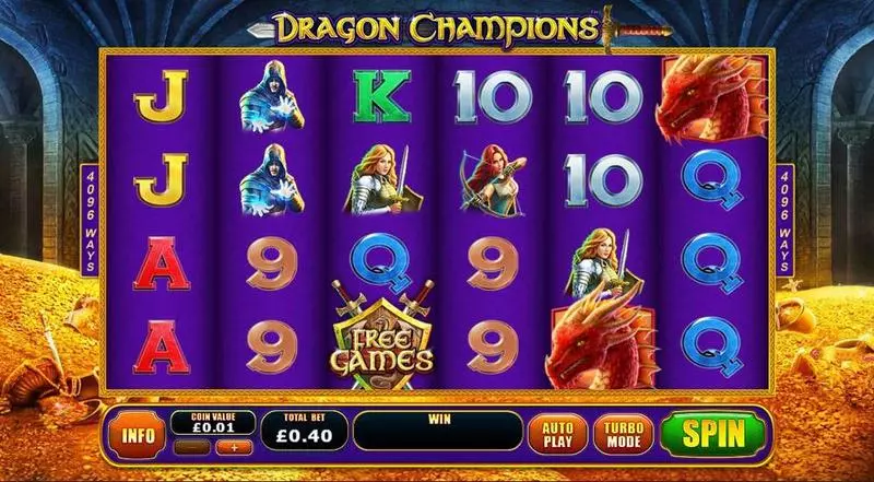 Dragon Champions Slots made by PlayTech - Main Screen Reels