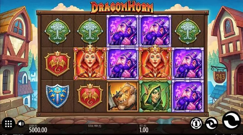 Dragon Horn Slots made by Thunderkick - Main Screen Reels