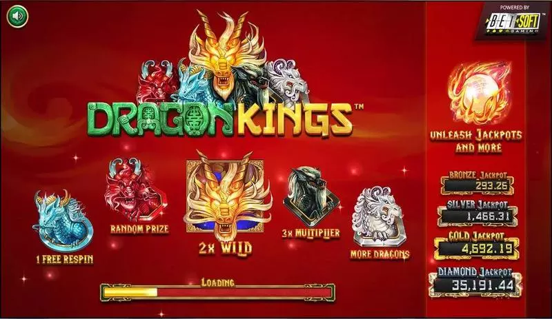 Dragon Kings Slots made by BetSoft - Info and Rules