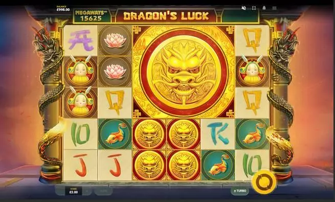 Dragon's Luck MegaWays Slots made by Red Tiger Gaming - Main Screen Reels