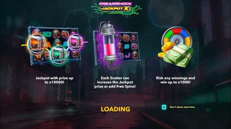 DREAMSHOCK: JACKPOT X Slots made by Mascot Gaming - Info and Rules