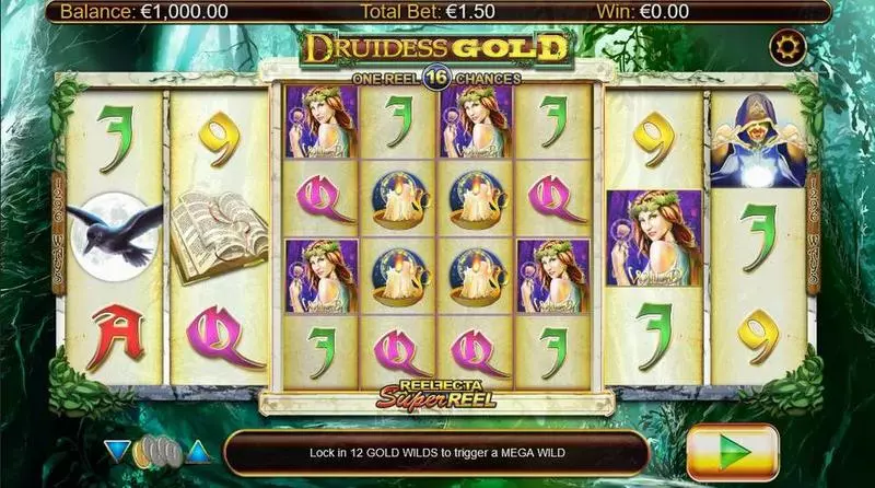 Druidess Gold  Slots made by Nyx Interactive - Main Screen Reels