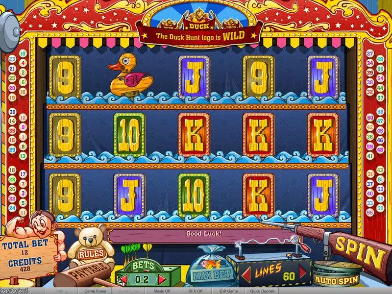 Duck Hunt Slots made by bwin.party - Main Screen Reels