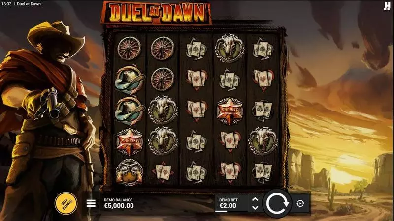 Duel At Dawn Slots made by Hacksaw Gaming - Main Screen Reels