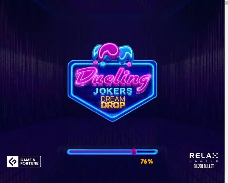 Dueling Jokers - Dream Drop Slots made by Four Leaf Gaming - Introduction Screen