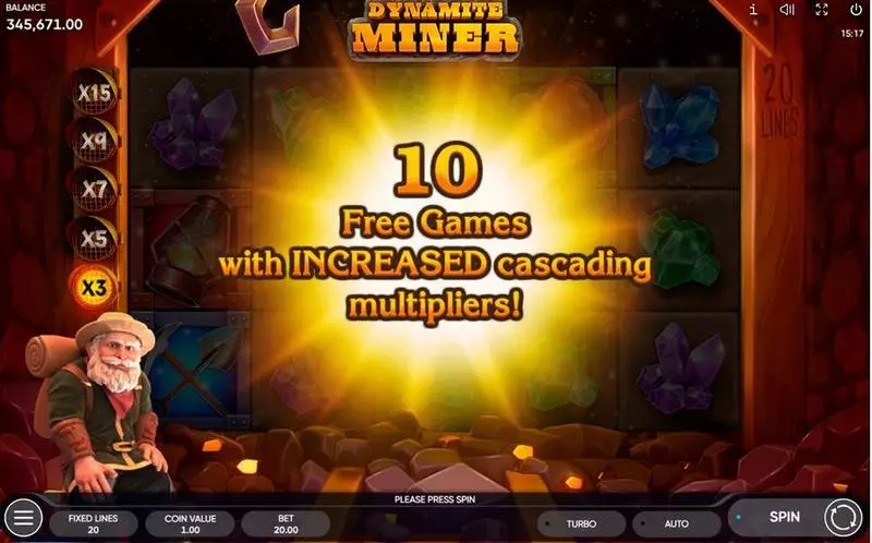 Dynamite Miner Slots made by Endorphina - Bonus 1