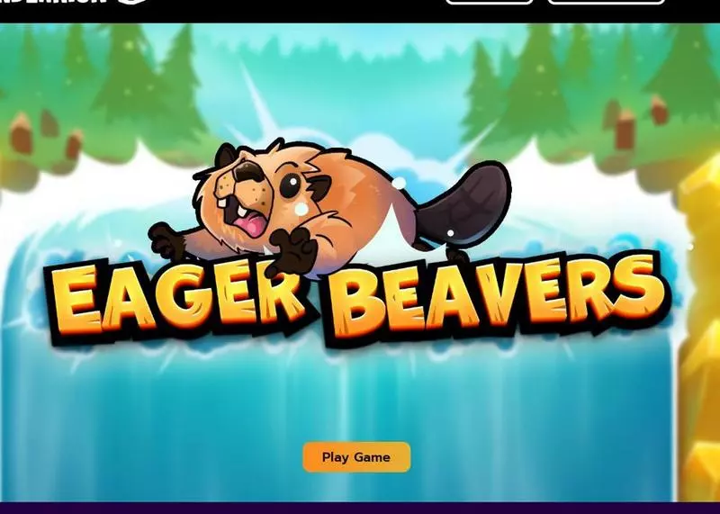 Eager Beavers Slots made by Thunderkick - Introduction Screen