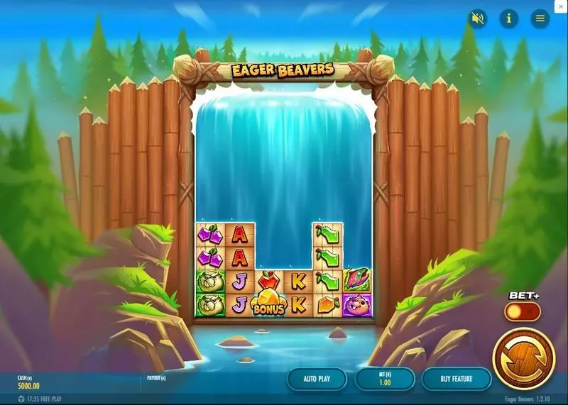 Eager Beavers Slots made by Thunderkick - Main Screen Reels