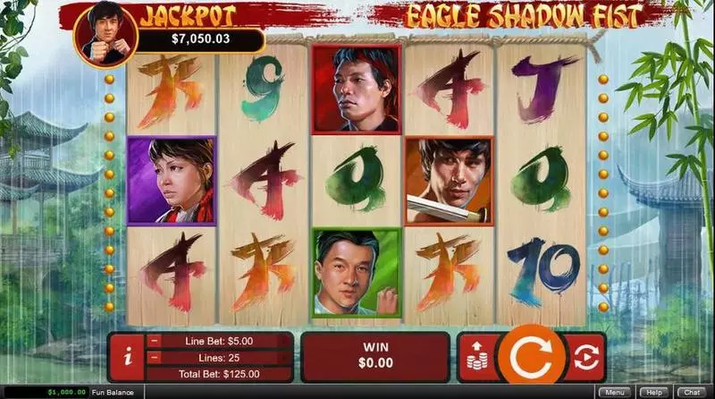 Eagle Shadow Fist Slots made by RTG - Main Screen Reels