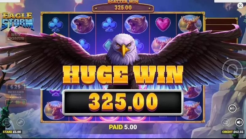 Eagle Storm Slots made by Blueprint Gaming - Introduction Screen