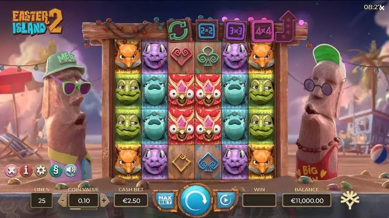 Easter Island 2 Slots made by Yggdrasil - Main Screen Reels