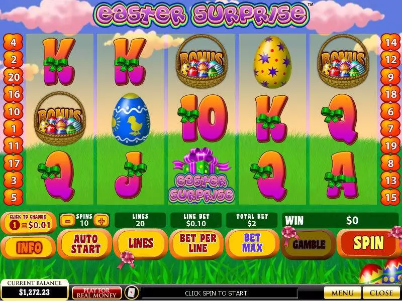 Easter Surprise Slots made by PlayTech - Main Screen Reels