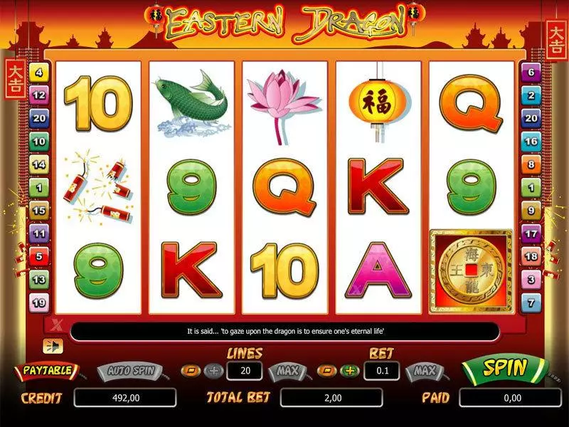 Eastern Dragon Slots made by bwin.party - Main Screen Reels