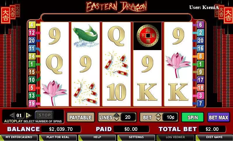 Eastern Dragon Slots made by CryptoLogic - Main Screen Reels